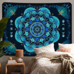 Mandala seinavaibad Toakaunistus Esteetilised boheemlaste seinavaibad Gooti p&auml;ike ja kuu &ouml;&ouml;liblikas Boho seinariide gooti stiilis hipi kodukaunistus 95x73cm