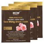 Wow Skin Science Himalayan Rose Natural Cupra Fiber Face Lifting Sheet mask &ndash; nahka kirgastav, nahka silendav ja toniseeriv, (Pakis 3)