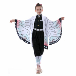 Laste Jaapani anime deemonite tapja Kimetsu No Yaiba Cosplay Shinobu Tsuyuri Zenitsu Tanjirou Kamado Nezuko kimono naiste kost&uuml;&uuml;m Kochou Shinobu-Kids 150cm&Anime Demon Slayer gray