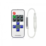 1 komplekt &uuml;hev&auml;rvilise kaugjuhtimispuldi dimmer DC5-24V 11 klahviga mini juhtmevaba RF LED-kontroller LED-ribavalgusti jaoks SMD 5050 / 3528 / 5630