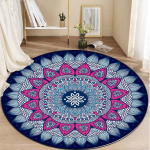 Mandala tr&uuml;kitud &uuml;mmargune matt kerge meditatsiooni joogamatt &uuml;mmargune joogamatt elutoa magamistuppa Diameter 150cm