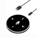 K&otilde;lariga USB konverentsimikrofon, mitmesuunaline arvutimikrofon koos 360&ordm; h&auml;&auml;lkorjega, puuteanduri nupud vaigistamiseks/helitugevuse suurendamiseks voogesituse jaoks 8x8x1cm must