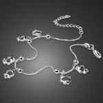 Mood Angel jalav&otilde;rud .Armsad jalav&otilde;rud Naine Solid 925 Silver .27 cm Kellaripats Jalak&otilde;rud .H&otilde;bedast T&uuml;drukute ehted