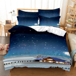 Kodu voodipesu Star Night View tekikate Padjap&uuml;&uuml;r 3/2 t&uuml;kki Kodu magamistoa voodipesukomplekt &uuml;heinimesevoodi kaheinimesevoodi t&auml;issuuruses magamistoa voodipesu DE 100x135cm