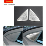 Car Styling For Mercedes Benz S class W221 2008-2013 Seat Back Audio Speaker Cover Trim Loudspeaker Anti-kick Interior C Model Silver black