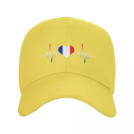 Isikup&auml;rastatud France Heartbeat French Flag pesapallim&uuml;ts naistele Unisex Hingavad isam&uuml;tsid &otilde;ues Snapbacki m&uuml;tsid Adjustable Cap