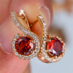 Vintage punased &uuml;mmargused tsirkoonist k&otilde;rvar&otilde;ngad naistele Trend kullav&auml;rvi &otilde;&otilde;nsad k&otilde;rvar&otilde;ngad moe ehted kingitus kuld