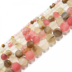 1 kiht/partii 4 6 8 10 12 mm matt tee arbuus kivist &uuml;mmargused lahtised helmed meisterdamiseks k&auml;ev&otilde;ru ehete valmistamiseks 4mm X 92Pcs