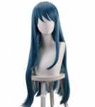 100cm Danganronpa Maizono Sayaka pikk parukas Cosplay kost&uuml;&uuml;m Dangan Ronpa kuumakindel s&uuml;nteetilisest juustest naiste parukad 100CM taevasinine v&auml;rv