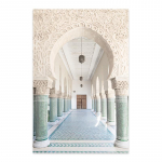 Islami Allahi Maroko kaare ukse kalligraafia plakatid ja tr&uuml;kised Sinine roheline Muhamedi l&otilde;uendimaal Seinakunst Elutoa sisustus 21X30cm No Frame