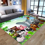 Multifilmid džungliloomade tr&uuml;kised vaip lapsed m&auml;ngivad vaipa elutuba magamistuba libisemisvastane vaip pildistamine rekvisiidid s&uuml;nnip&auml;evakingitus 80x120cm