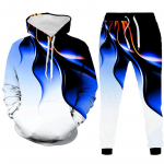 Mens Fashion Cool Lightning Print 3D dressid Crewneck Sweatsh S