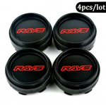 4 tk/partii RAYS v&otilde;idus&otilde;iduembleem 60 mm 65 mm auto ratta kesk rummu korgid m&auml;rgi tarvikud auto ratta rummu katte muutmiseks 60MM must