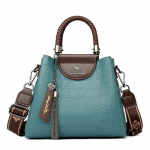 Luksuslik vabaaja kandekott, mood krokodillimustriga PU-nahast naiste k&auml;ekotid, br&auml;ndi disainer, suure mahutavusega &otilde;lakott 25cm 12cm 21cm