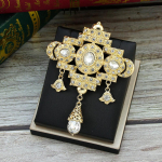 Kullav&auml;rvi pross naiste kristallist pross n&ouml;&ouml;pn&otilde;elad pruudi pulmaehete paar metallist kett kaelakeena punane