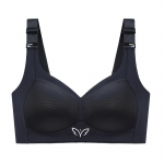 Naiste rinnahoidja ilma terasr&otilde;ngata &otilde;hukese karvaga kogutud &uuml;lemine tugipesu 75CDE must