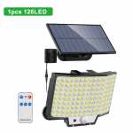 234/328/348 LED-v&auml;lis p&auml;ikeseenergia t&auml;navavalgusti &uuml;lihele 3-režiimiline prožektor IP65 sisehoovi aia veekindel seinavalgusti liikumisanduriga+IR 126LED-1pc