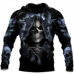3D Print Skull Graphics Meeste kapuuts Mood Unisex dressipluus Kevad s&uuml;gis T&auml;navar&otilde;ivad Suured pulloverid Vabaaja meeste r&otilde;ivad M