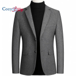 Cozy Up Meeste villasegune bleiser jakk Houndstooth &uuml;likond bleiser s&auml;lguga rev&auml;&auml;riga 2 n&ouml;&ouml;biga L