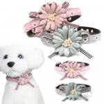 Reguleeritav armas lilleline kikis&otilde;lme nahast lemmiklooma koera kaelarihm kassi kikilips kaelarihm S-1.3*32CM hall