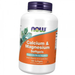Kaltsium, magneesium, tsink ja D3-vitamiin, kaltsium ja magneesium, Now Foods 120 geelikapslit (36128004) 120softgels