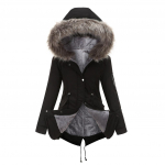 Naiste Parka puuvillane mantel Keskmise pikkusega kapuutsiga talvine soe polsterdatud mantel 3XL