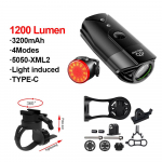 Jalgrattavalgusti t&otilde;stev vihmakindel USB MTB esilatern esituli Ultra taskulamp Jalgrattavalgustuse taskulamp LED jalgrattatarvikud L2 3200MAH Set