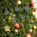 100 tk. puidust lumehelvestega kaunistused j&otilde;uludeks isetegemise kingitused 3 cm kaunistused k&auml;sit&ouml;&ouml; viilud valge