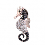 Animal Sea Horse pross Pin Women Rhinestone Club Pruudi aksessuaari kingitus