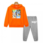Bluey koer anime kapuutsiga dressipluus fliisist dressipluus Kawaii kapuutsiga komplektid poiss t&uuml;druk s&uuml;gis pikkade varrukatega riided pullover laste butiigi riided 130