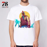 hotline miami meeste T-s&auml;rk riided meeste T-s&auml;rgi prindimuster o kaelus Top XS valge