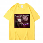 Ma ei ole nagu teised t&uuml;drukud, ma olen hullem printiga T-s&auml;rk Funny Opossum l&uuml;hikeste varrukatega unisex naiste trikoos&auml;rk Suur puuvillane t&auml;navariided L