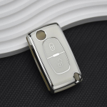 Uus TPU auto kaugjuhtimispuldi v&otilde;tme&uuml;mbrise kate Peugeot 107 207 307 308 407 607 3008 5008 jaoks Citroen Xsara Picasso C5 C6 C8 v&otilde;tmeta 2 Button Black Case valge