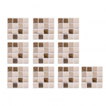 Atraktiivne dekoratiivne laia kasutusega PVC ruudulise mustriga seinap&otilde;randa plaatide kleebis Majapidamistarvete plaadikleebis 10cm