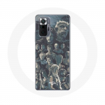 Coque pour Xiaomi Redmi Note 10 Pro Game of Thrones Saison 8 Le Tr&ocirc;ne de Fer Affiche Personnages Fond Gris