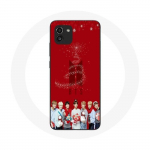 &Uuml;mbris Samsung Galaxy A03 BTS Bangtan Boysi punase taustaga j&otilde;ulukingituseks 2023