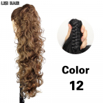 MISSQUEEN s&uuml;nteetiline pikk poni saba laineline k&uuml;&uuml;nis klamber hobusesabaga juuksepikendused, must poni saba juukset&uuml;kk naistele igap&auml;evaseks peoks 50cm