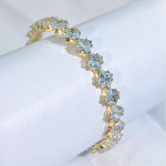 CMM Classic Square Charm avatud k&auml;ev&otilde;ru K&auml;sitsi inkrusteeritud AAA kuupmeetrist tsirkooniumoksiidist h&otilde;bedav&auml;rvi p&uuml;hadeehted igap&auml;evaseks pidulikuks kandmiseks kuld