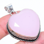 Natural Pink Chalcedony Gemstone 925 Sterling Silver Gift Pendant 1.89 w7z85