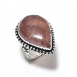Natural Strawberry Quartz Gemstone 925 Sterling Silver Gift Ring Size 8 y6j33