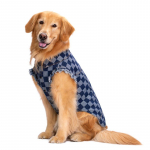 Suurte koerte riided s&uuml;gis- ja talvised kuldse karvaga labrador, keskmise suurusega koer, klassikaline ruuduline teksas&auml;rk Lemmiklooma kahe jala mantel 28