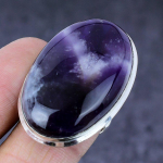 Natural Sage Amethyst Gemstone Handmade 925 Steling Silver Ring Size 6.5 r2z12