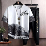 Suvine T-s&auml;rk meeste uus trendikas j&auml;&auml;siidist p&uuml;ksid, &uuml;likond Korea versioon, suur vabaaja meeste siset&uuml;kk, trendikas metsik ja kena XXXXXL