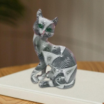 V&auml;rviline kassikuju lauakaunistus loomaskulptuuri kujuke mitmeotstarbeliseks magamistoaks Style A