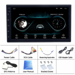 REAKOSOUND 7  Carplay 2 din autoraadio Android 11 universaalne autoraadio WIFI GPS HD multimeediumipleier Bluetoothi ​​peegellingi tugi Tahavaatekaamera 1-32G 7inch 2DIN