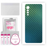 apgo Protective Skin Sticker for the back compatible with LG Velvet, Wrap Film, Foil, Vinyl - Pattern Carbon Chameleon CAKA1