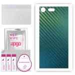 apgo Protective Skin Sticker for the back compatible with Sony Xperia XZ Premium, Wrap Film, Foil, Vinyl - Pattern Carbon Chameleon CAKA1