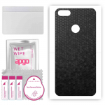 apgo Protective Skin Sticker for the back compatible with TP-Link Neffos C9A, Wrap Film, Foil, Vinyl - Pattern Black Honeycomb