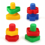5komplekt kruvidega ehitusklotsid plastikust siset&uuml;kid klotsid Mutri kujuga m&auml;nguasjad lastele Harivad m&auml;nguasjad Montessori skaala mudelid kingitus 5 Set