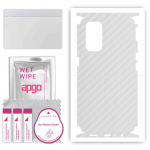 apgo Protective Skin Sticker for the back+sides compatible with Oppo Reno5 5G, Full Wrap Film, Foil, Vinyl - Pattern Transparent Carbon